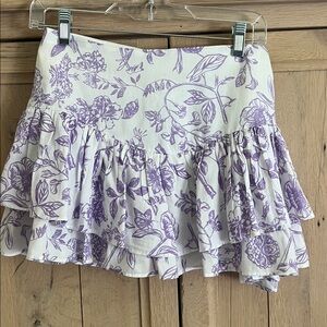 Cake For Dinner Taylor layered skirt.  Garden toile.  Lavender size Small